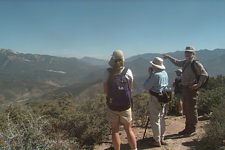 Dry Lakes Ridge ridgetop looking down the Sespe in 2001